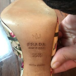 Vintage Prada high heel mules